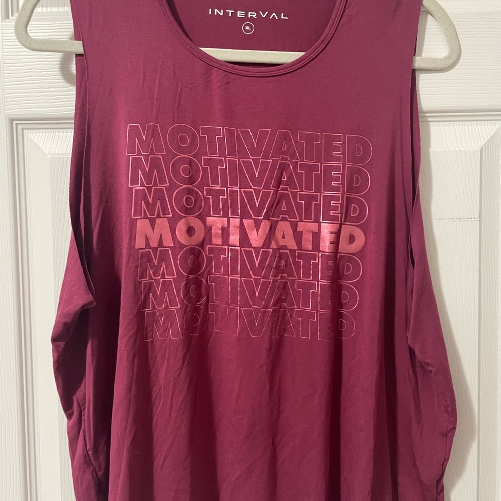 Women's Motivated Muscle Tee - Burgundy